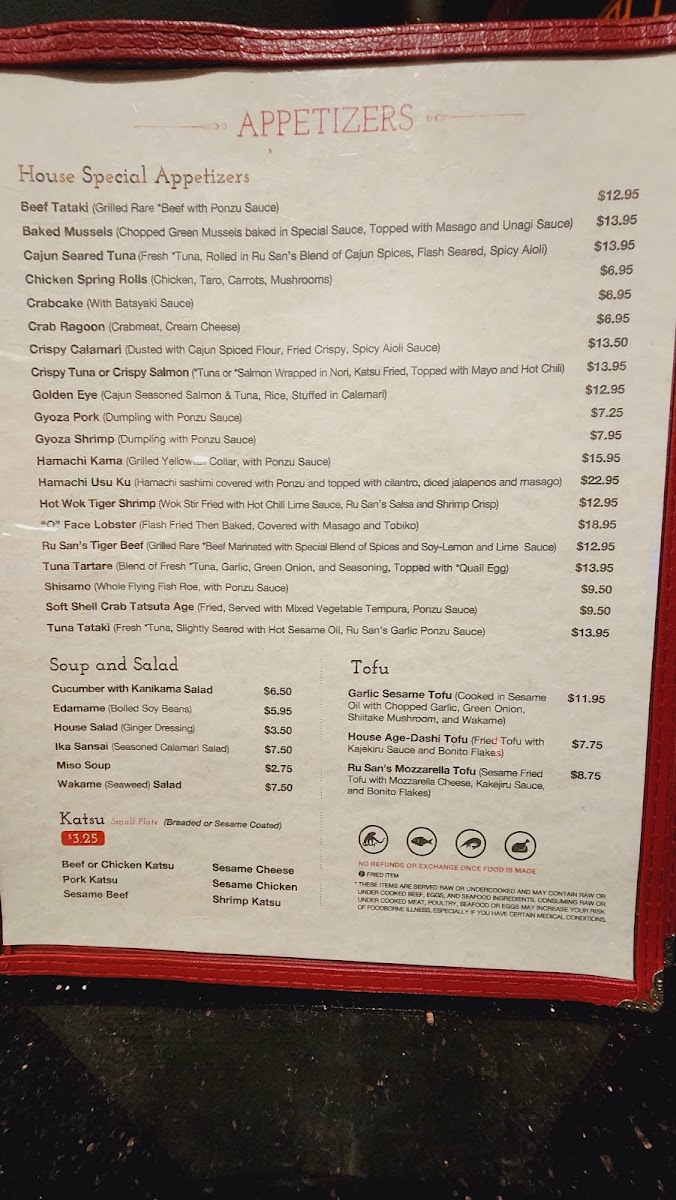 Ru San's Kennesaw Photo Menu 2