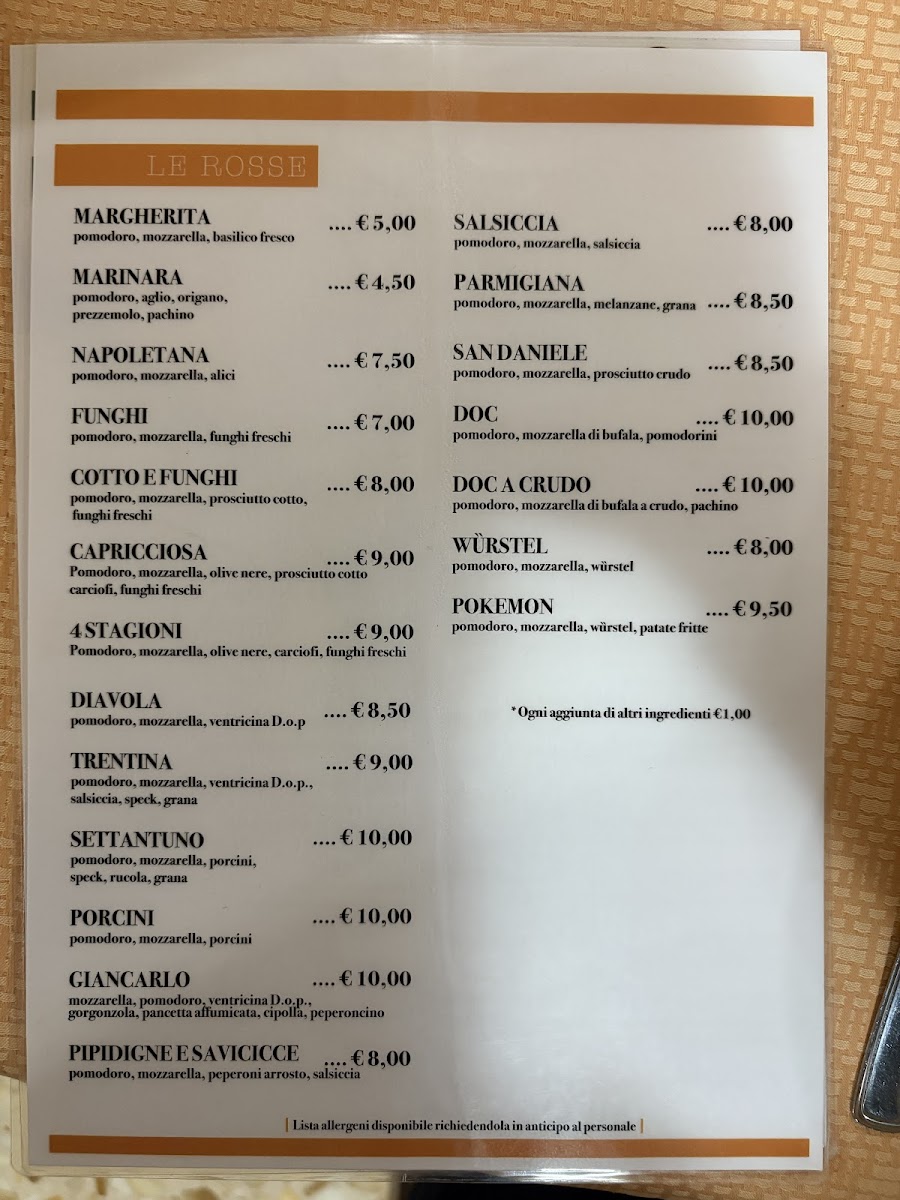 Santa Lucia Ristorante Pizzeria Photo Menu 2
