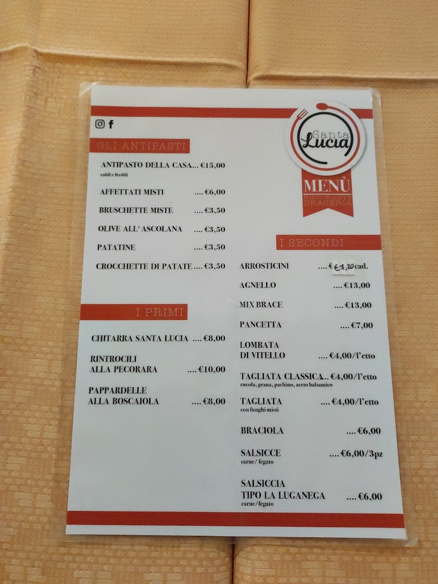 Santa Lucia Ristorante Pizzeria Photo Menu 9