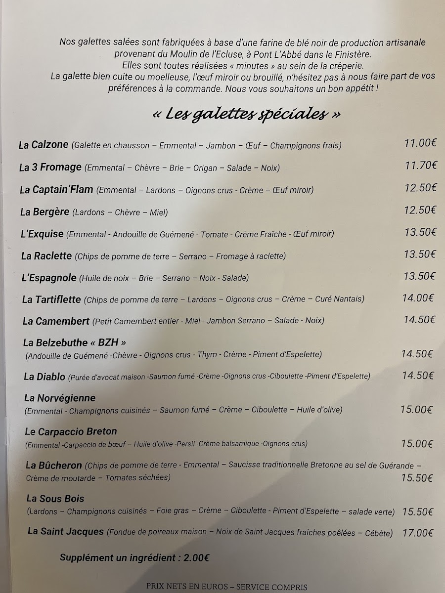 Crêperie du Moulin du Diable Photo Menu 1