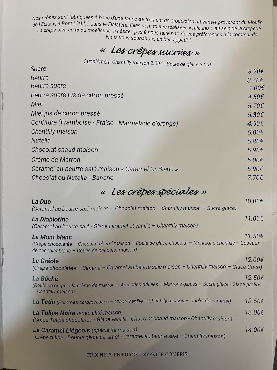 Crêperie du Moulin du Diable Photo Menu 2