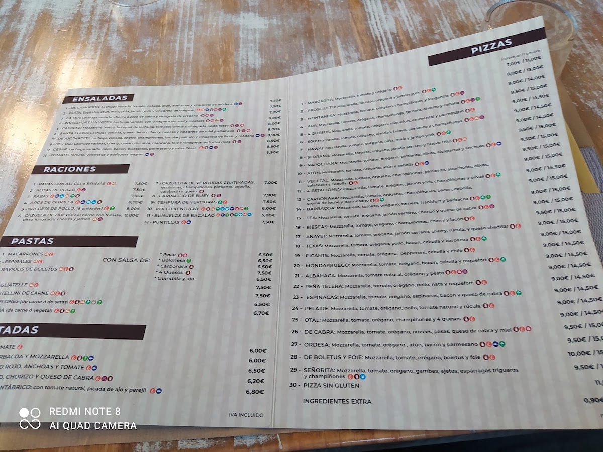 Pizzeria la Tea Photo Menu 9