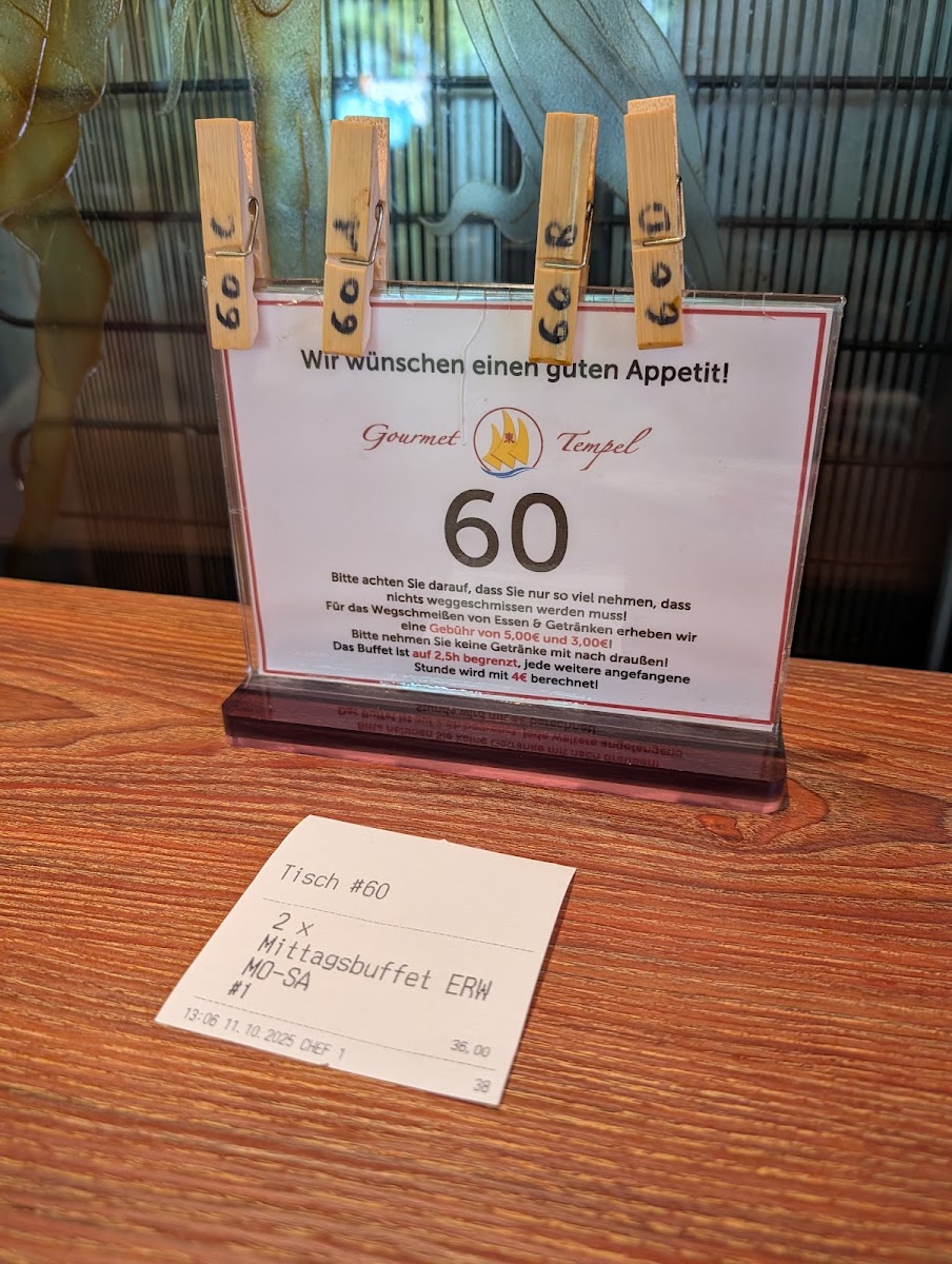 Gourmet Tempel Photo Menu 2