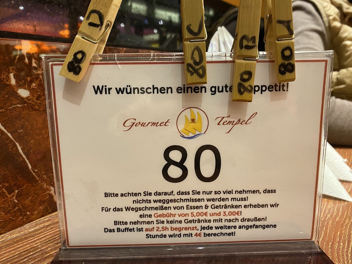 Gourmet Tempel Photo Menu 5