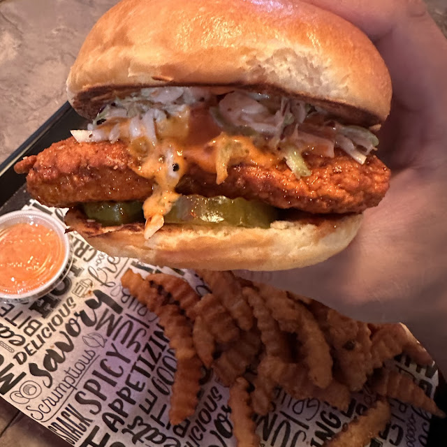 Spicy Fried Chicken Sandwich with Fries