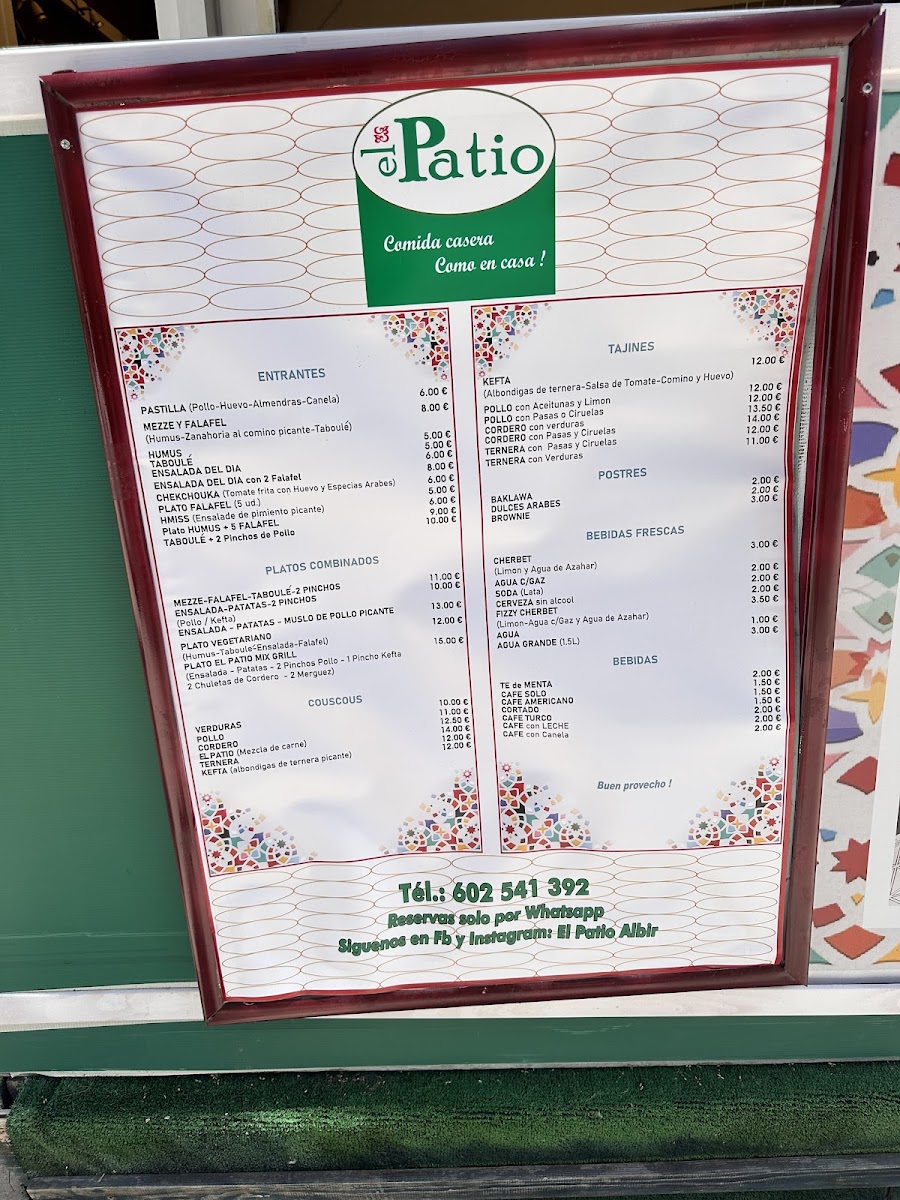El Patio Albir Photo Menu 1