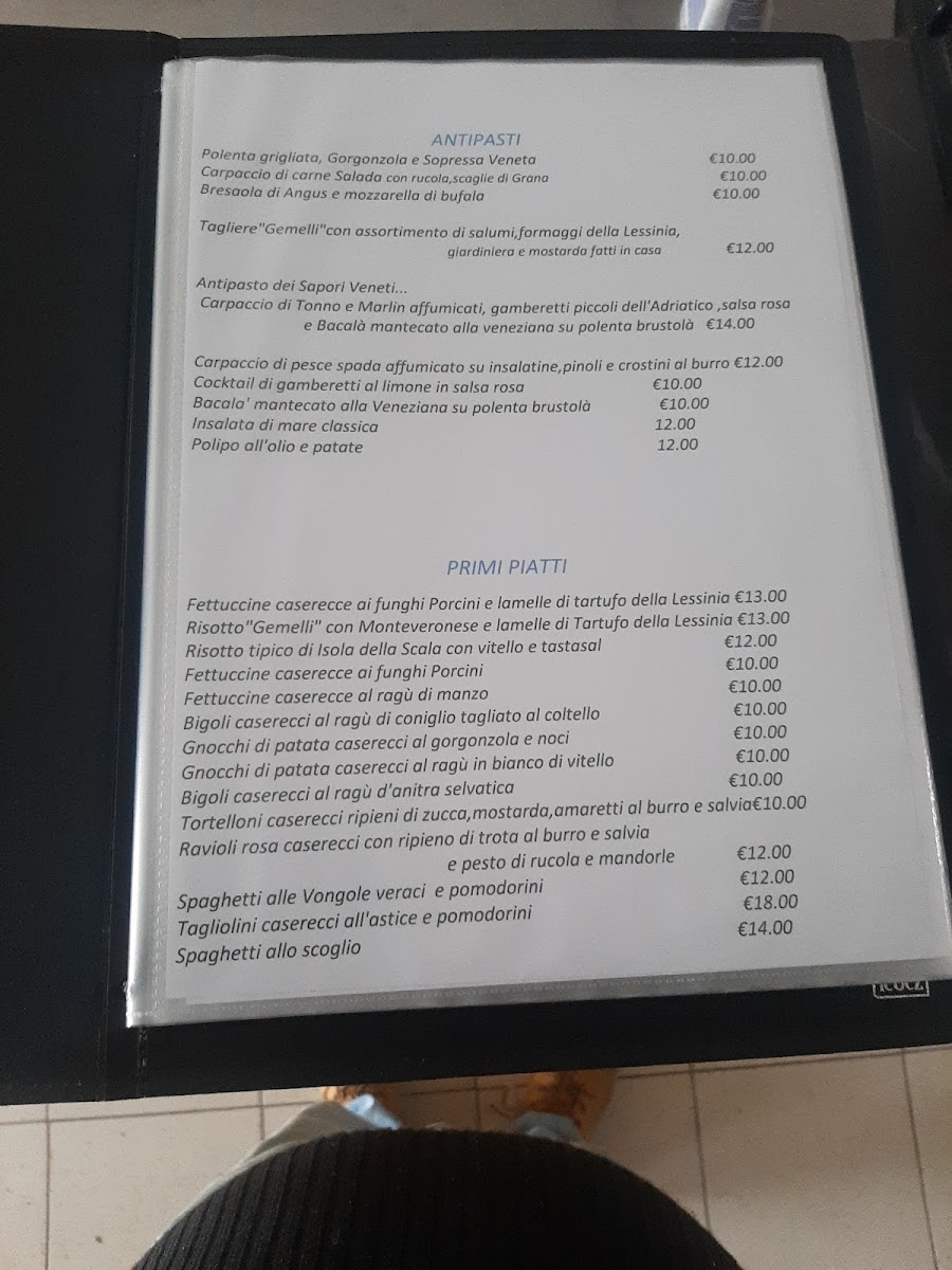 Gemelli Ristorante Pizzeria Photo Menu 2