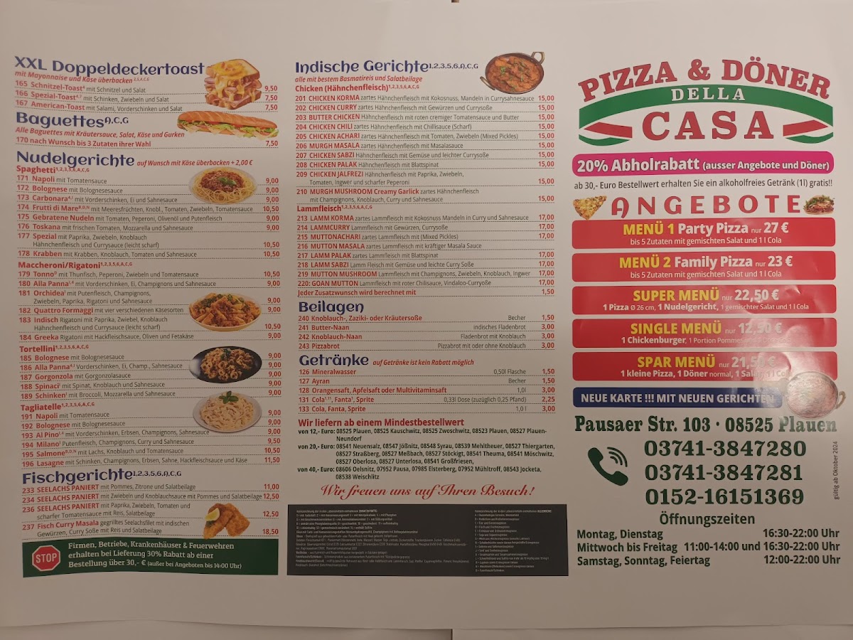 Della Casa Photo Menu 3