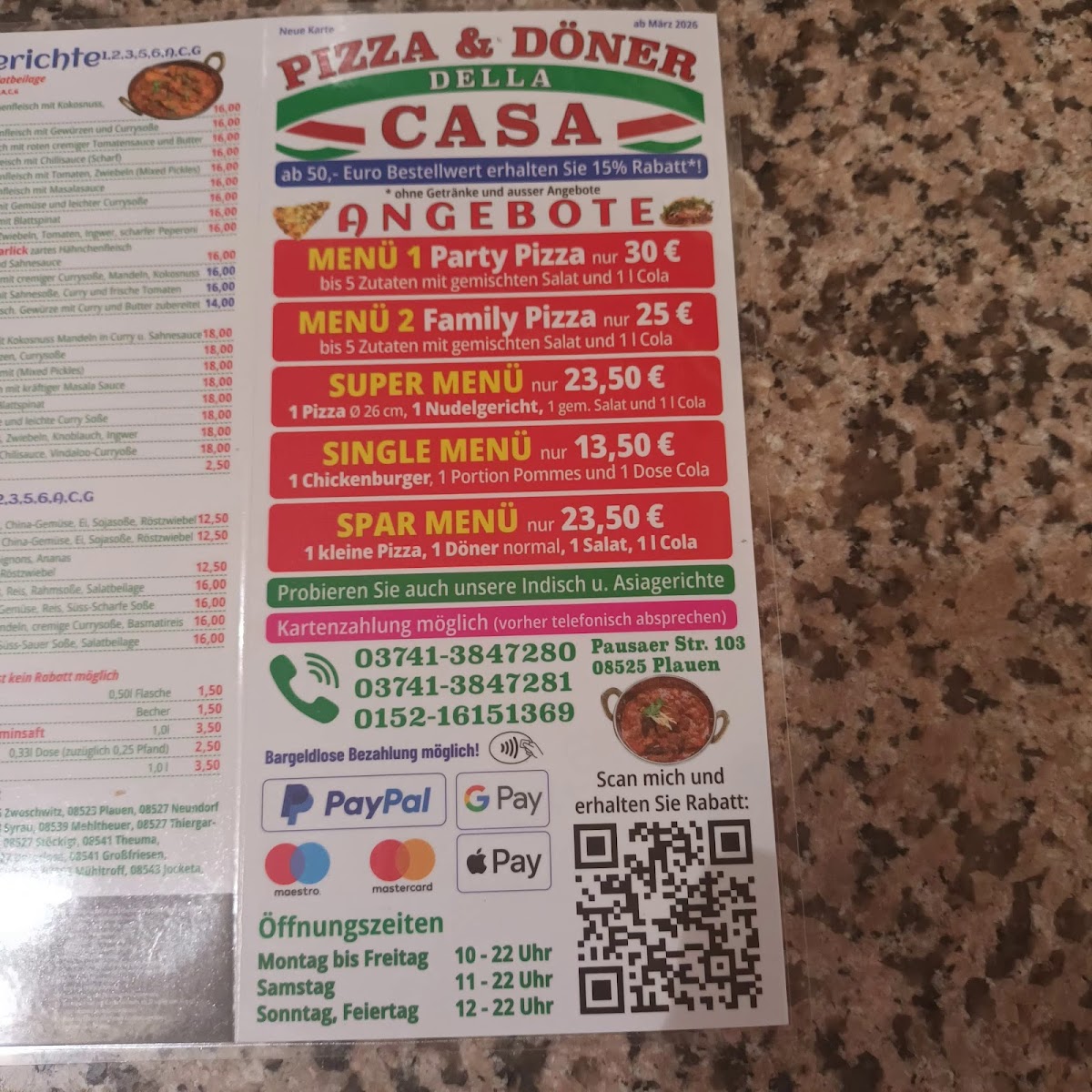 Della Casa Photo Menu 9