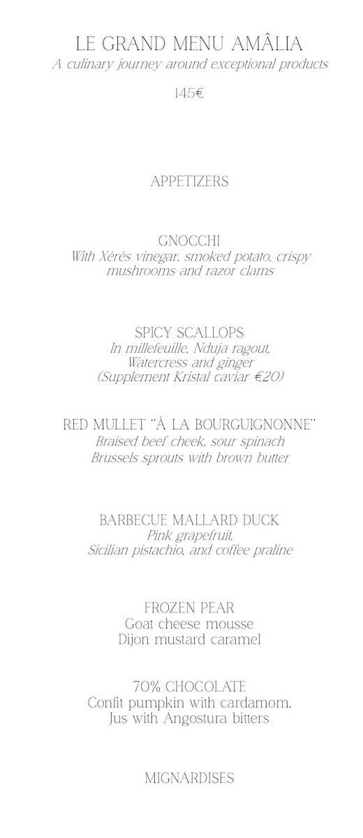AMÂLIA Restaurant Photo Menu 7