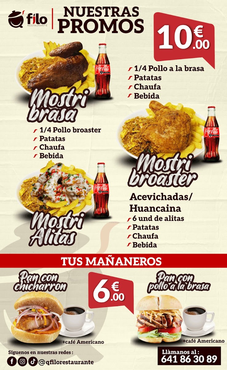 Q'filo | Restaurante Peruano en Getafe Photo Menu 1