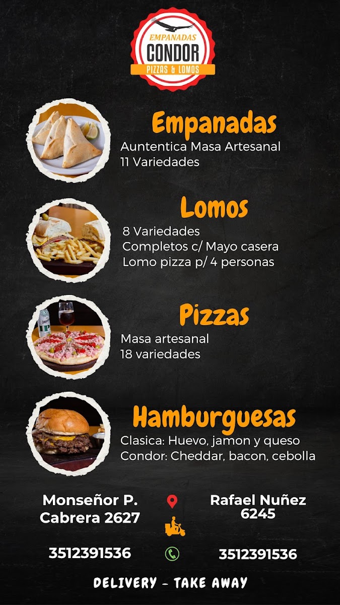 CONDOR Lomos&Empanadas Suc. MONSEÑOR Photo Menu 2