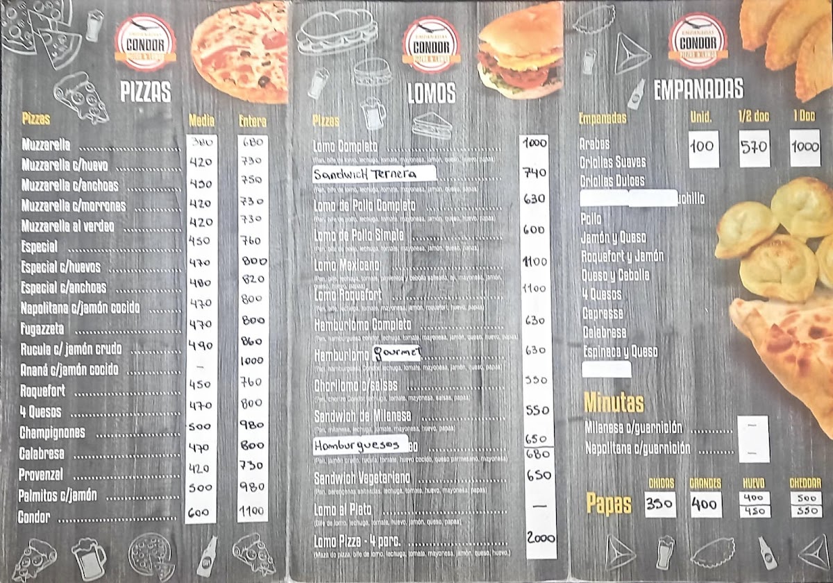CONDOR Lomos&Empanadas Suc. MONSEÑOR Photo Menu 3