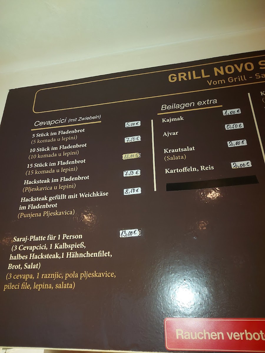 Novo Sarajevo Photo Menu 7