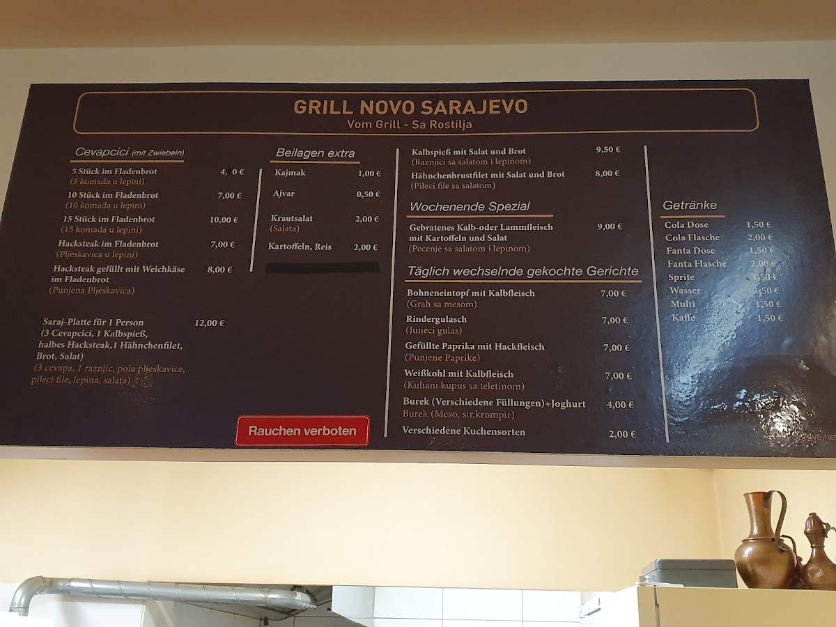 Novo Sarajevo Photo Menu 9
