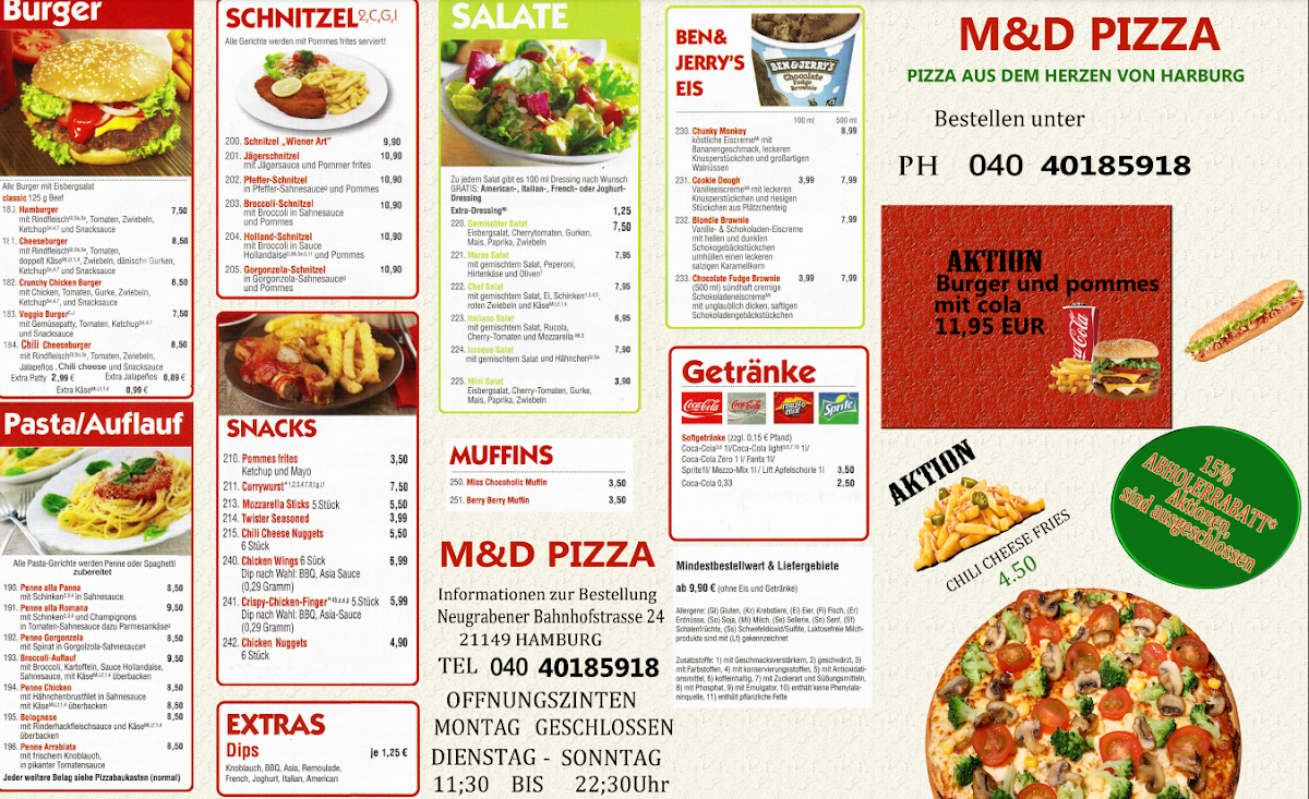 M&D Pizza Photo Menu 2
