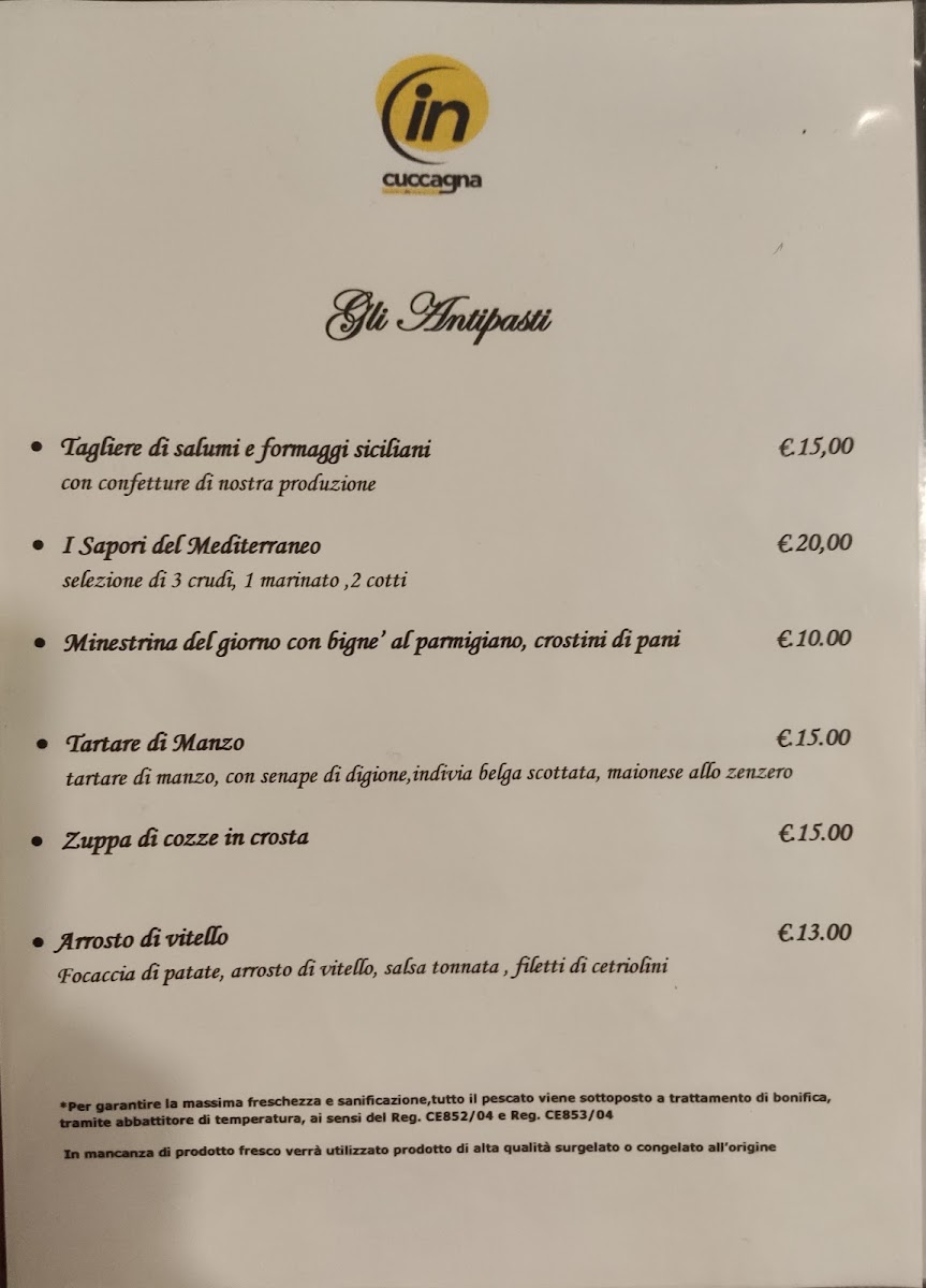 Cuccagna In Ragusa Photo Menu 1