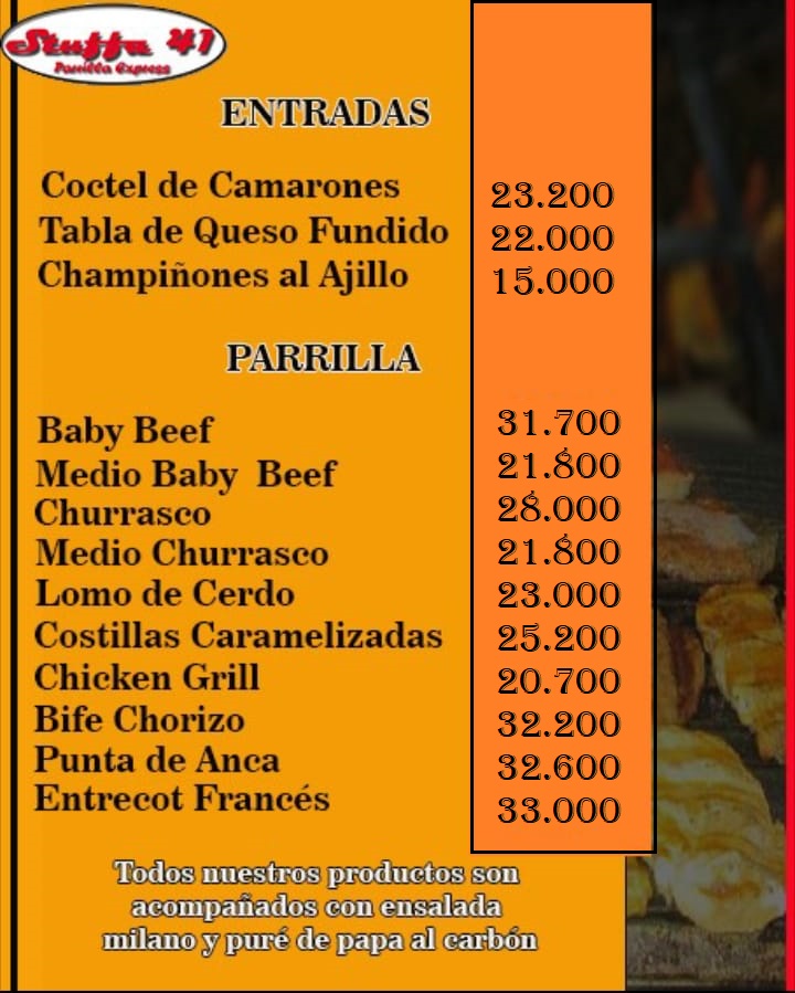 Stuffa 41 Parrilla Express Photo Menu 2