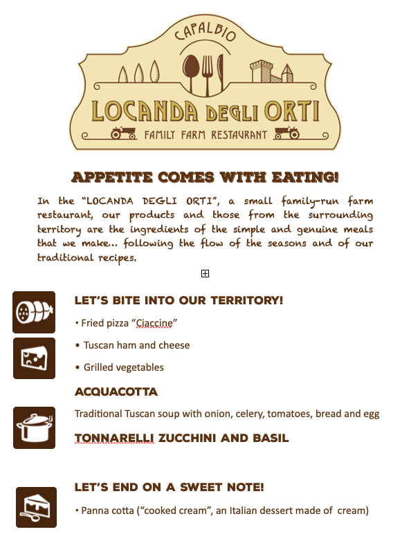 Locanda dell'orto Photo Menu 2
