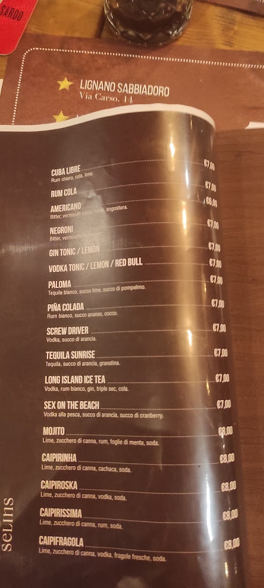King Pub - Lignano Pineta Photo Menu 5
