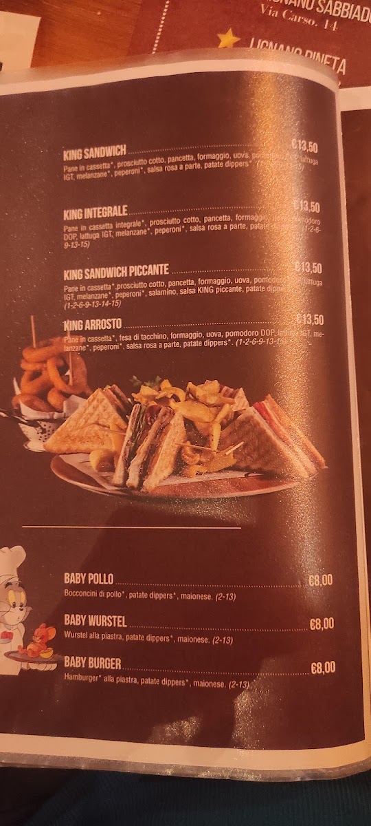 King Pub - Lignano Pineta Photo Menu 6