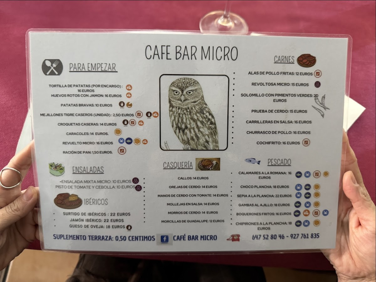 Café Bar Micro Photo Menu 2