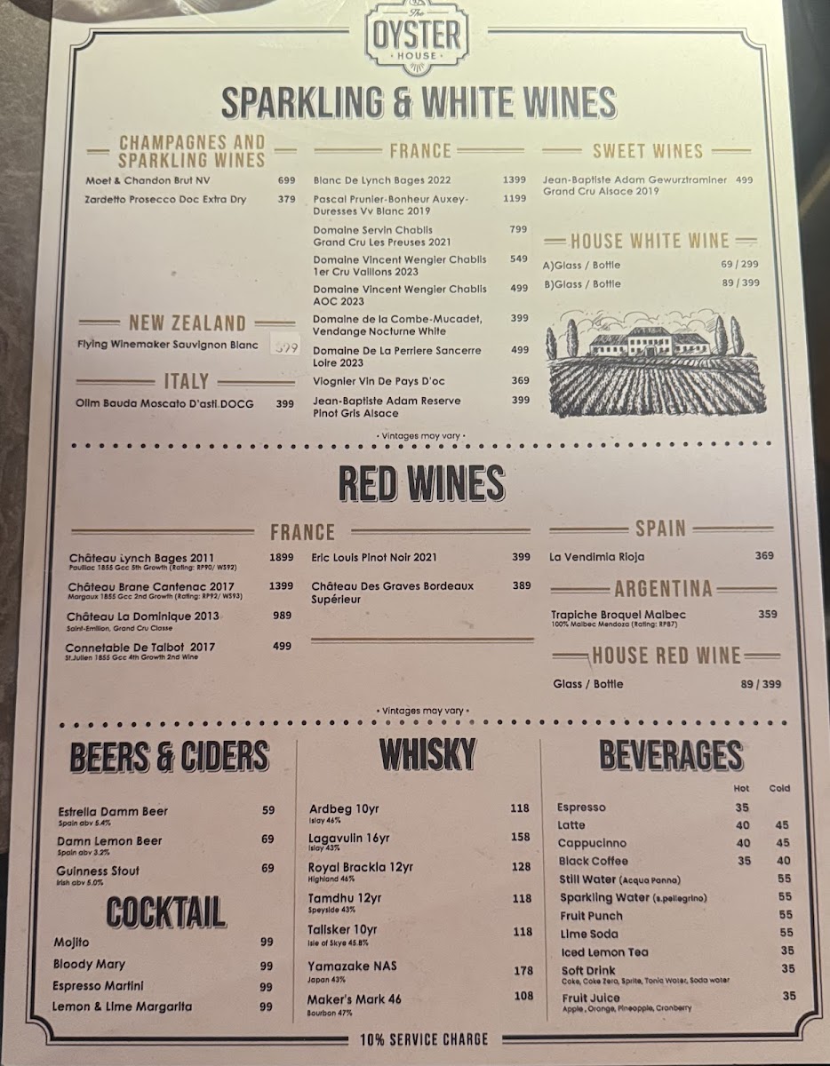 The Oyster House Photo Menu 4