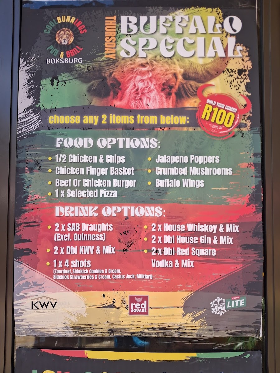 Cool Runnings Boksburg Photo Menu 1