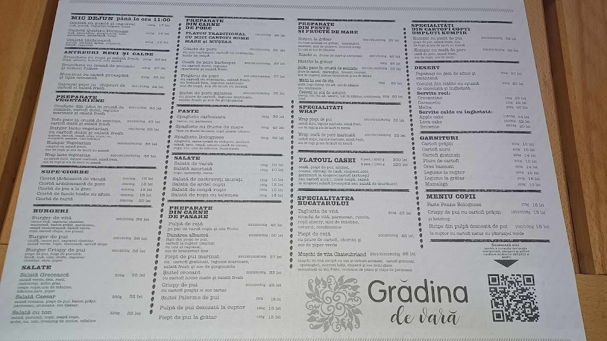 Gradina De Vara Photo Menu 2