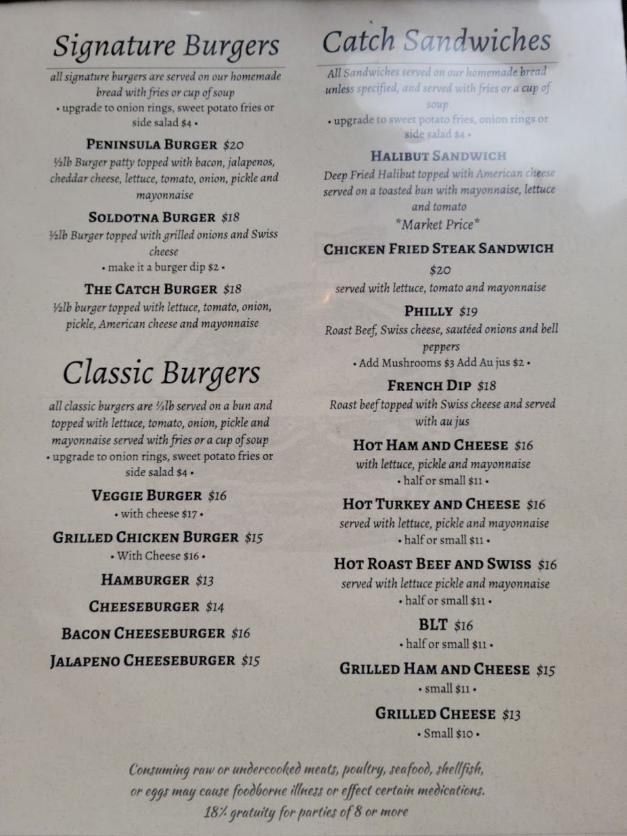 The Catch Restaurant and Bar Photo Menu 3