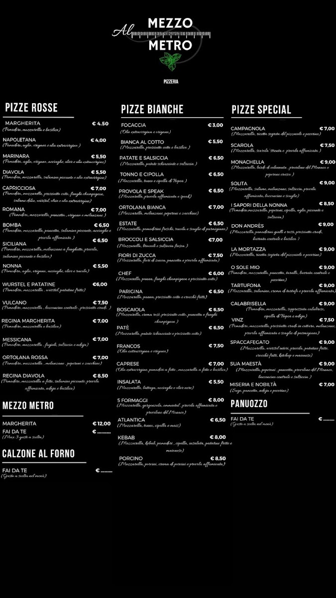 AlMezzoMetro Photo Menu 4