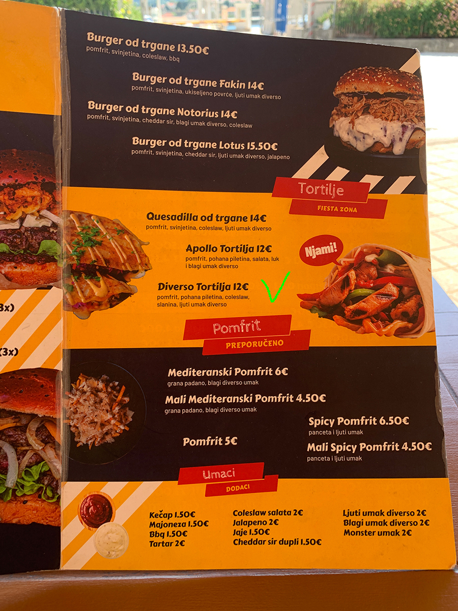 Street Food Diverso Photo Menu 3