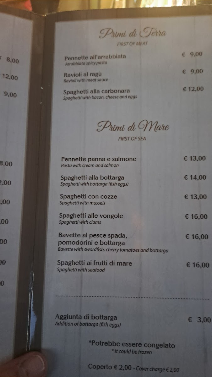 Trattoria Spaghetteria Roxy bar Photo Menu 4