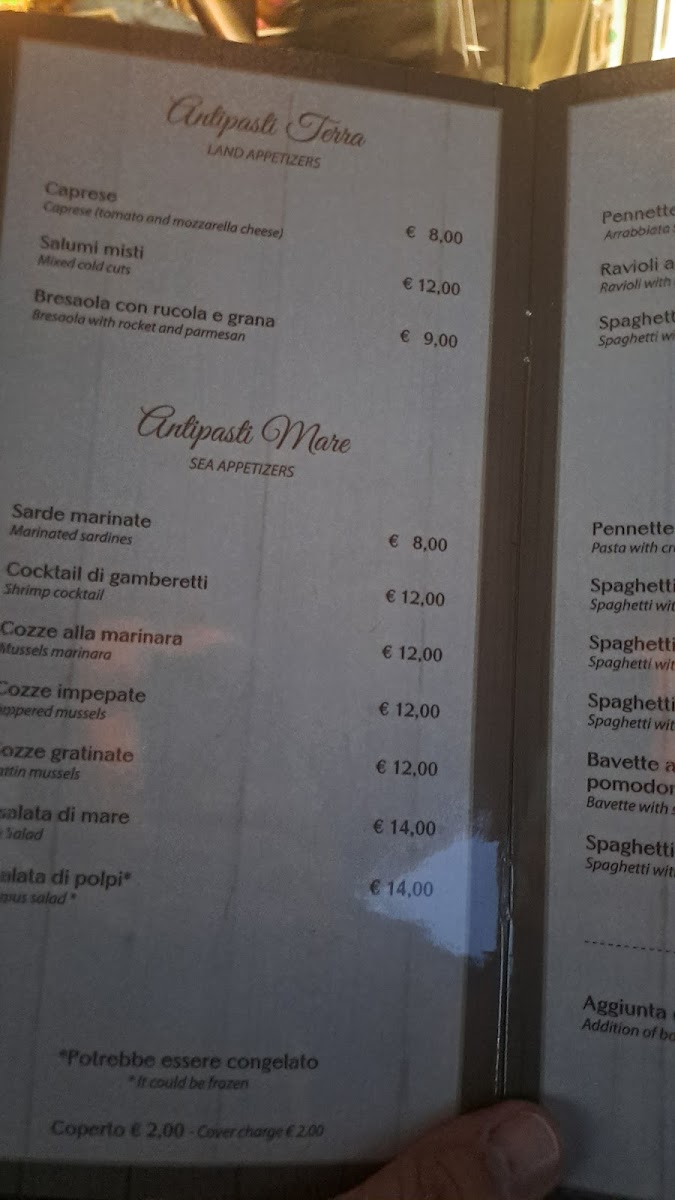Trattoria Spaghetteria Roxy bar Photo Menu 9
