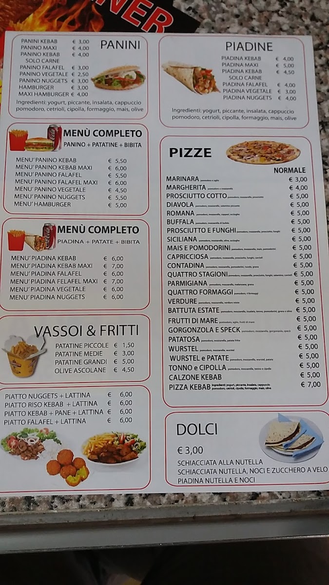 5 Stelle Pizza & Kebab Photo Menu 1