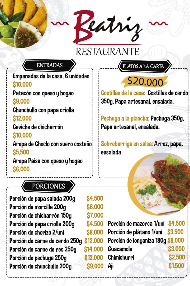 Beatriz Restaurante Photo Menu 1