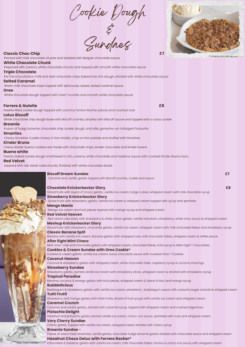 Treat Hut Photo Menu 1