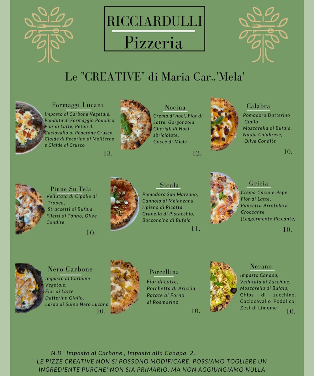 Ricciardulli Pizzeria Contemporanea Photo Menu 1