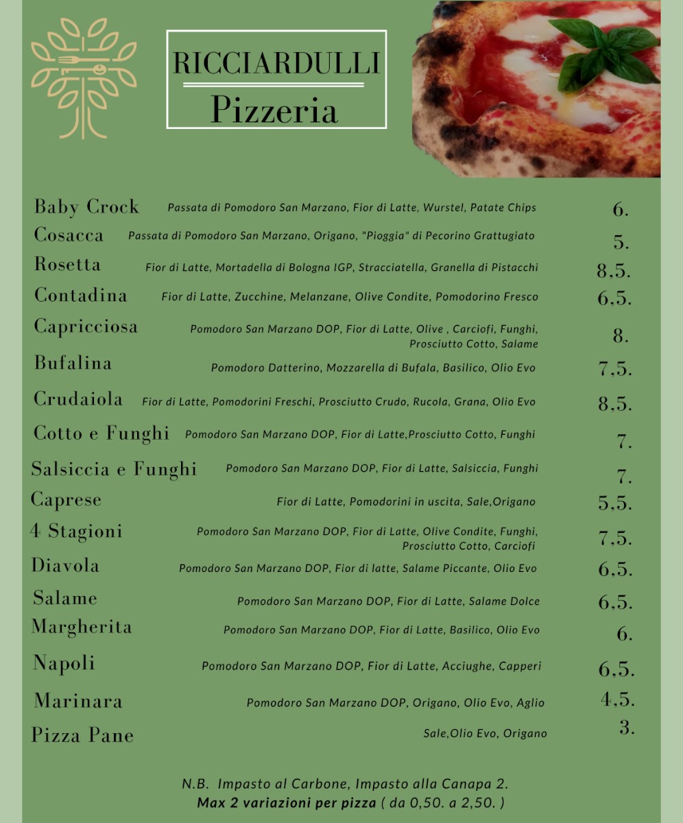 Ricciardulli Pizzeria Contemporanea Photo Menu 2
