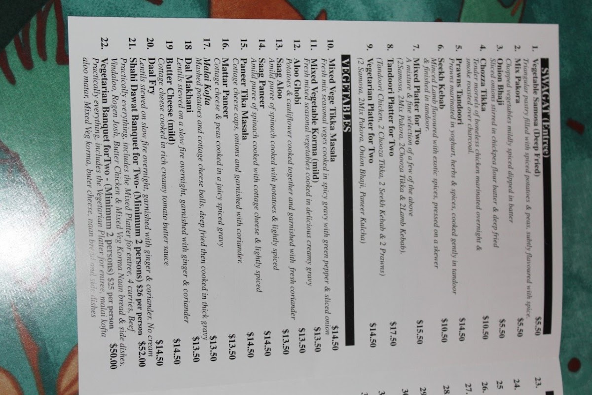 Shahi Dawat Photo Menu 2