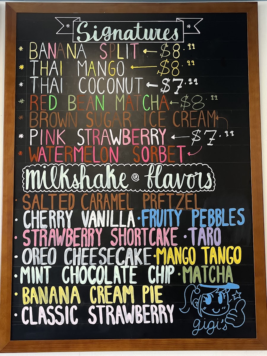Gigi's Desserts and Soft Serve Ice Cream Photo Menu 4