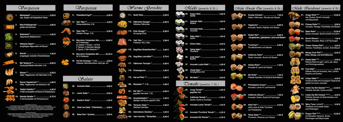 Miyummy Sushi & Grill Photo Menu 1