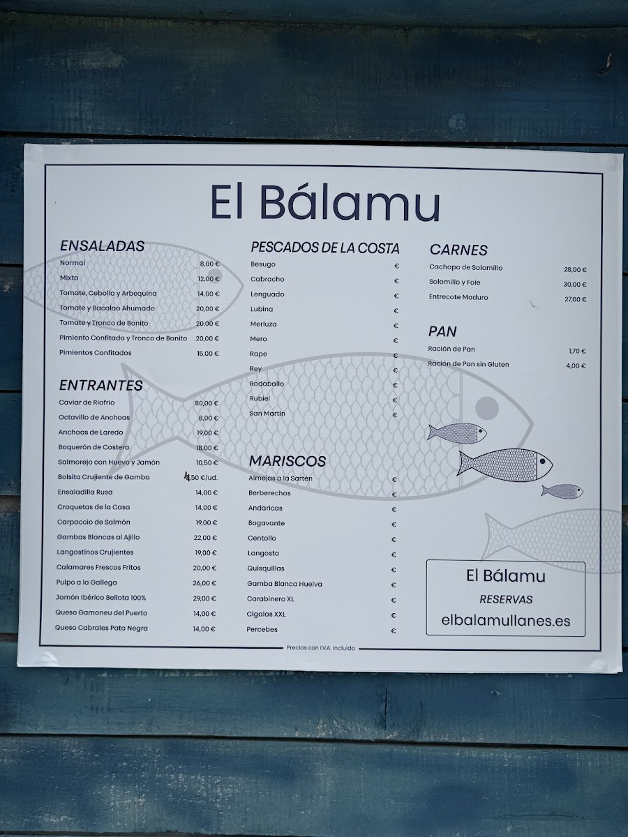 El Bálamu Photo Menu 1
