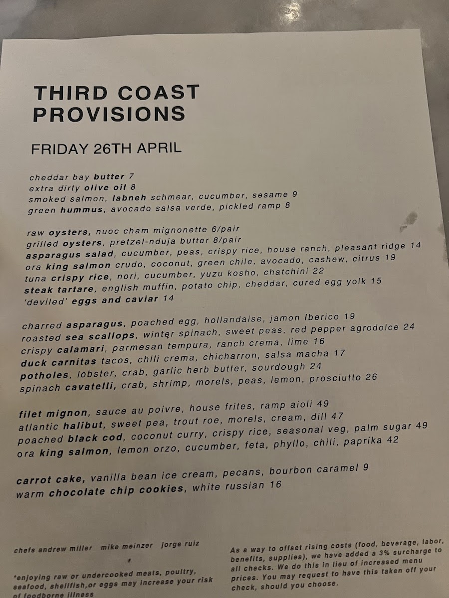 Third Coast Provisions Photo Menu 7