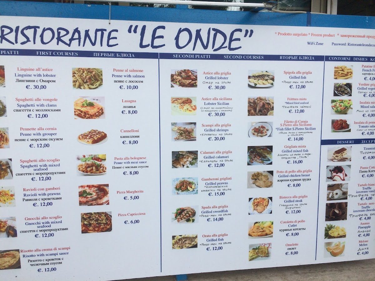 Ristorante Le Onde Photo Menu 9