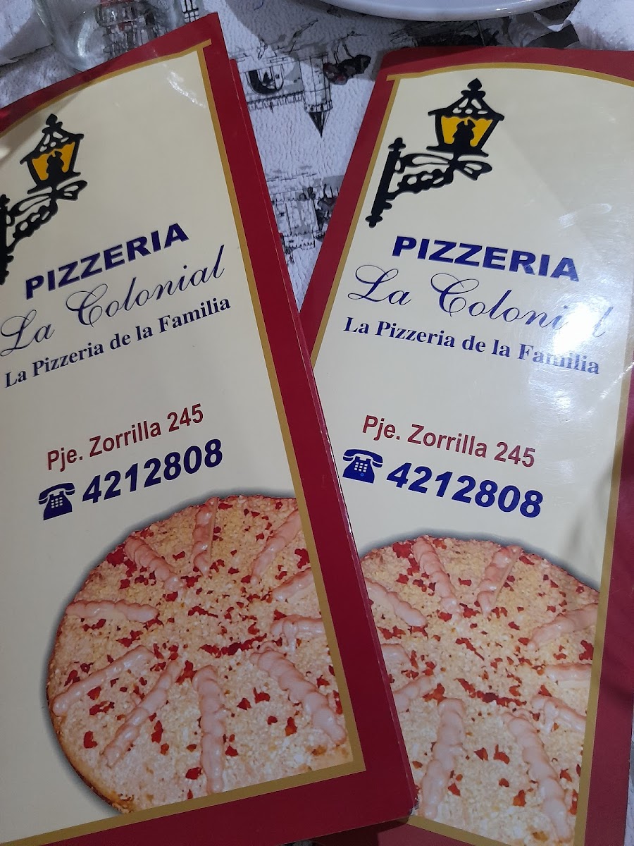 Pizzería La Colonial Photo Menu 4