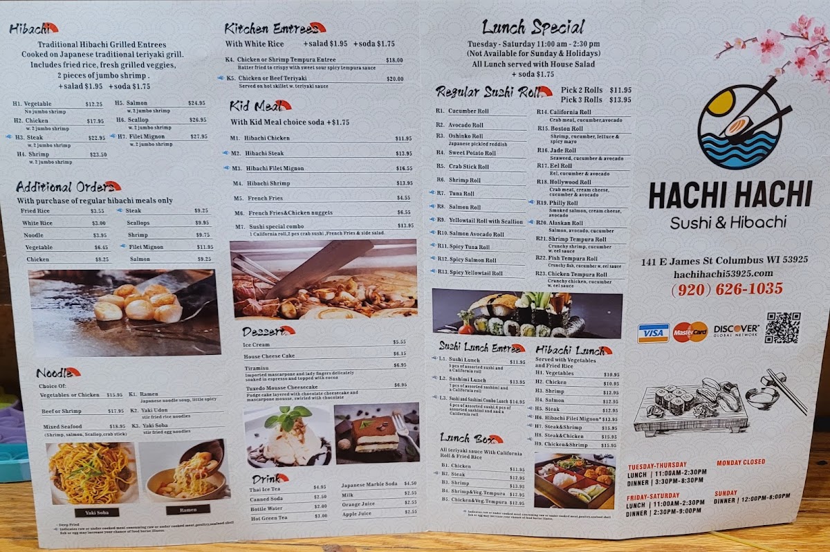 Hachi Hachi Sushi & Hibachi Columbus Photo Menu 3