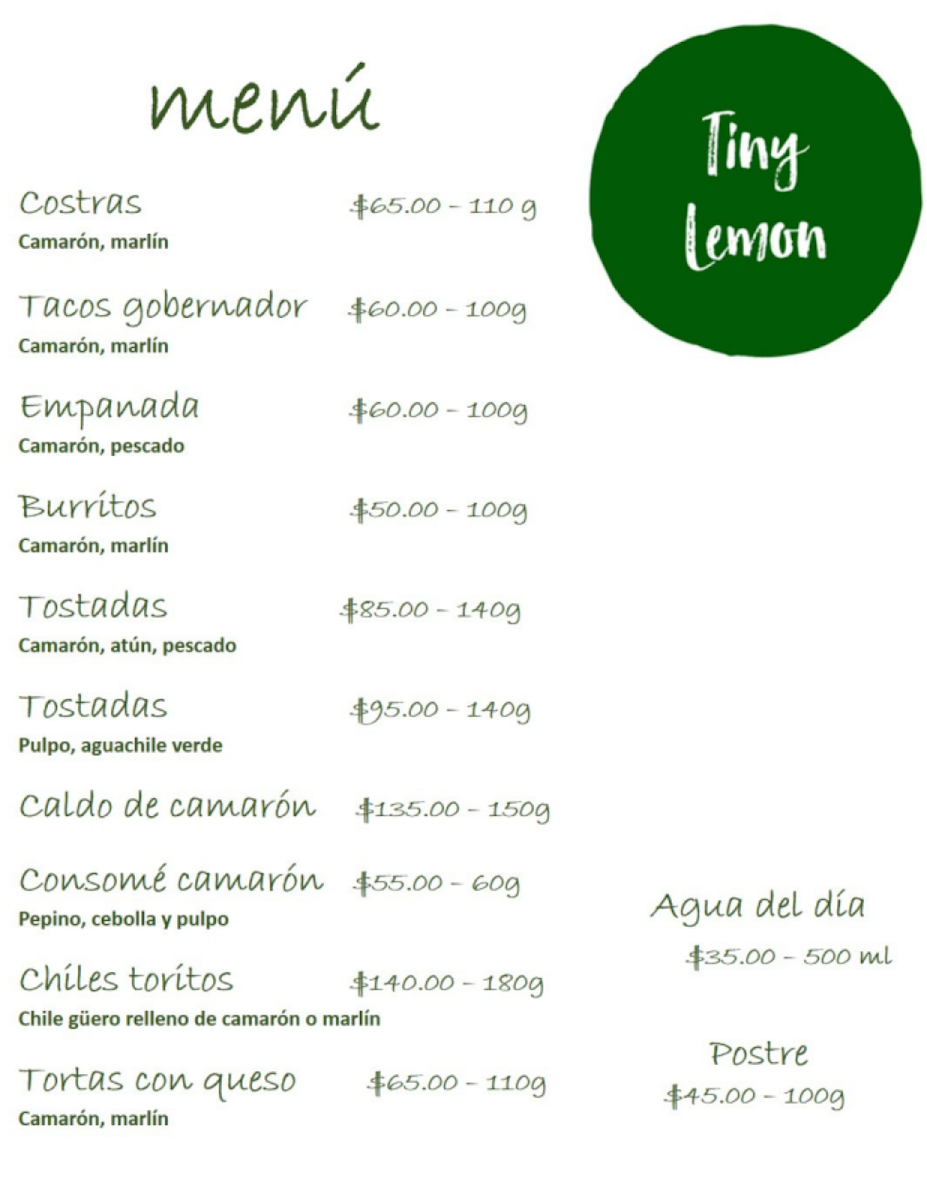 Alquimia 73 Photo Menu 2