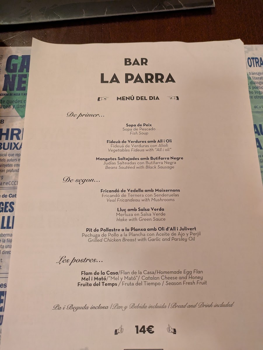 Bar LA PARRA Photo Menu 5