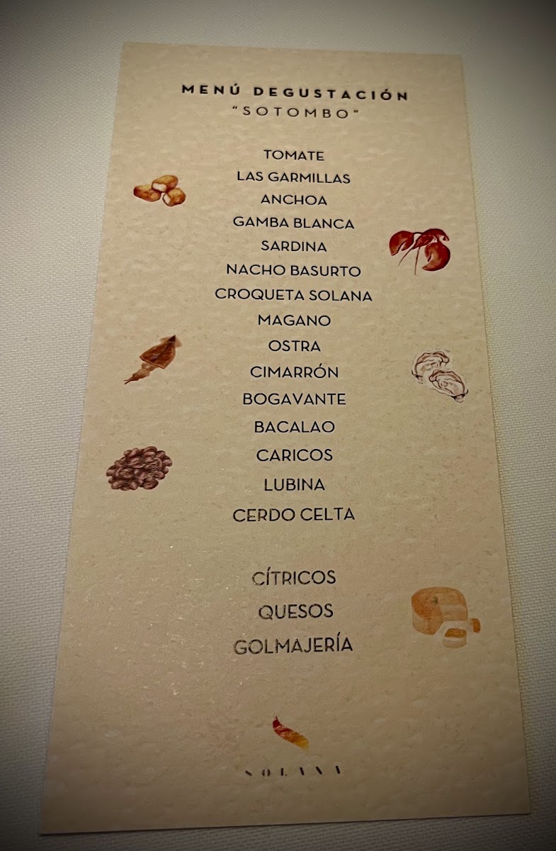 Restaurante Solana Photo Menu 1